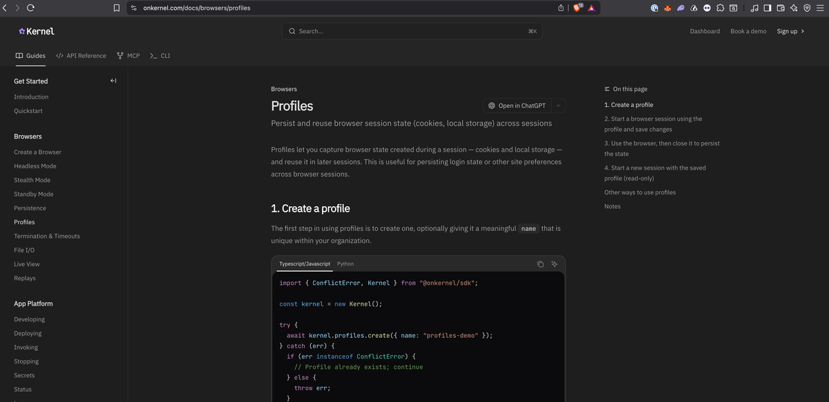Agents with Memory: Introducing Kernel Browser Profiles