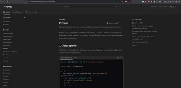 Agents with Memory: Introducing Kernel Browser Profiles